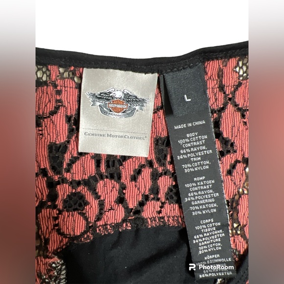 Harley Davidson Retro Y2K Eagle Live to Ride Racerback Tank Top Black L Large - Picture 3 of 4